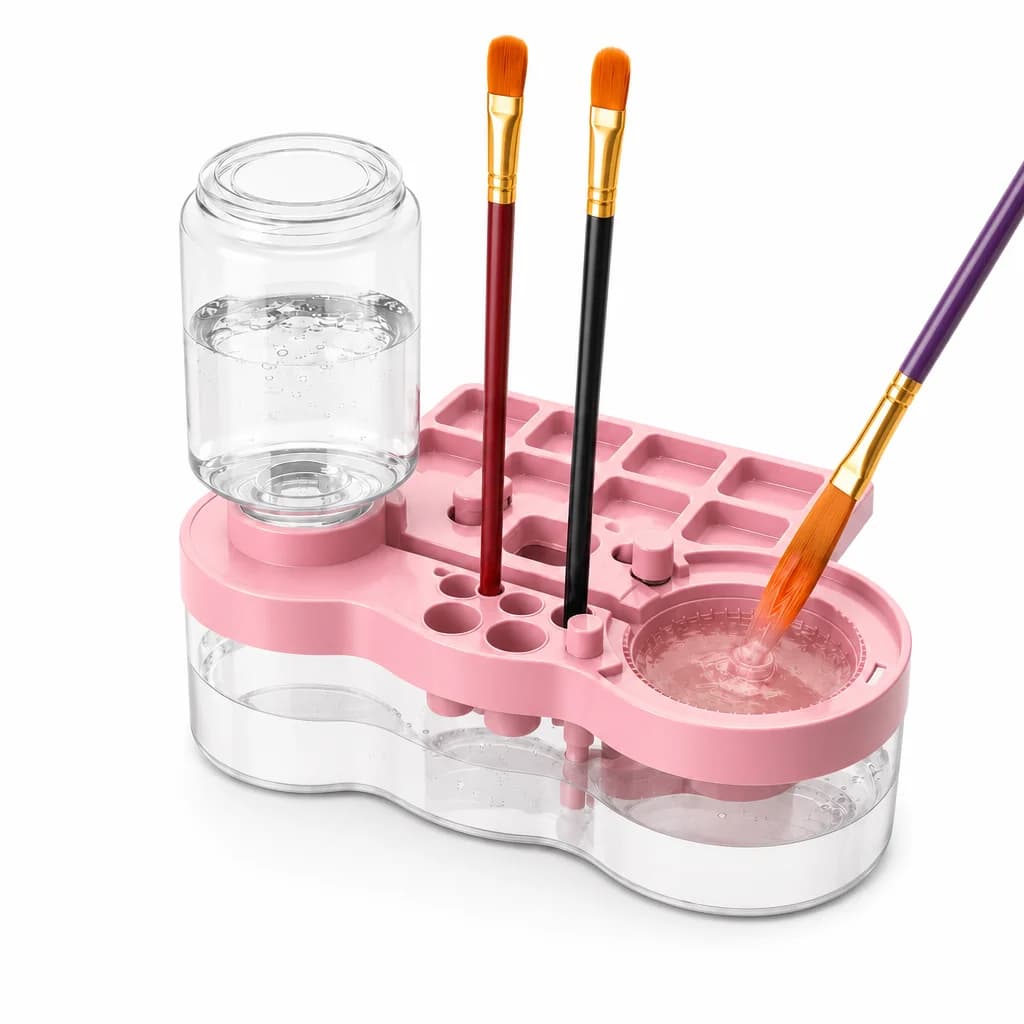 Pink Piveli Brush Washer painting station